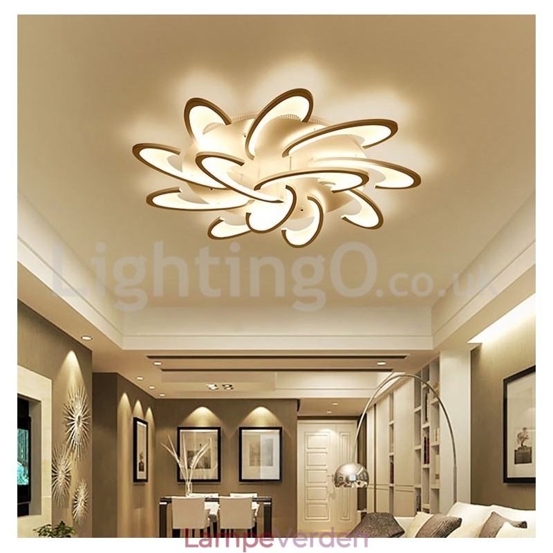 Rabat 12 pærer Moderne Flush Mount Loftslamper