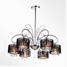 Moderne moderne krystal krom metal lysekrone