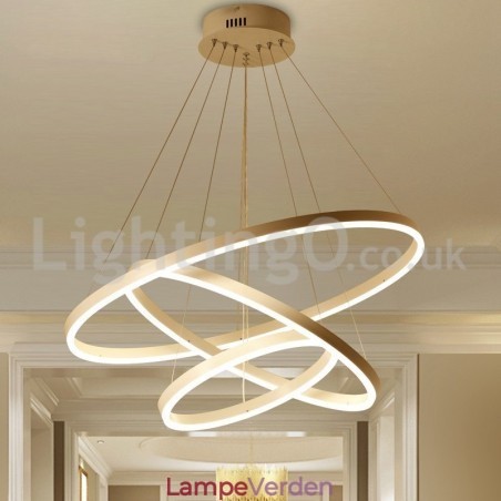 Moderne tre-cirkel pendant lys fjernbetjening Moderne tre-cirkel pendant lys fjernbetjening
