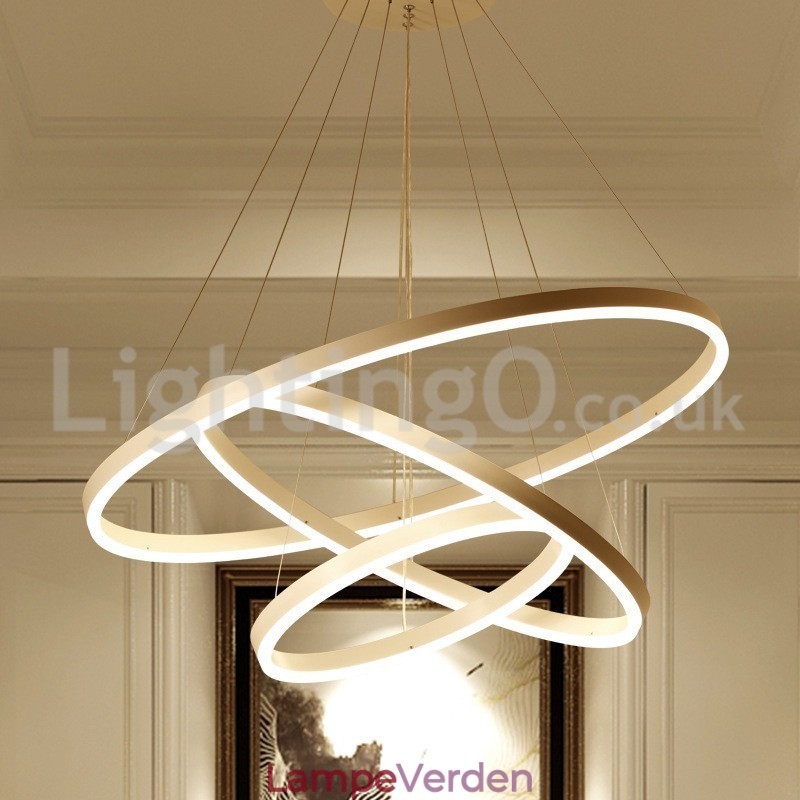 Moderne tre-cirkel pendant lys fjernbetjening