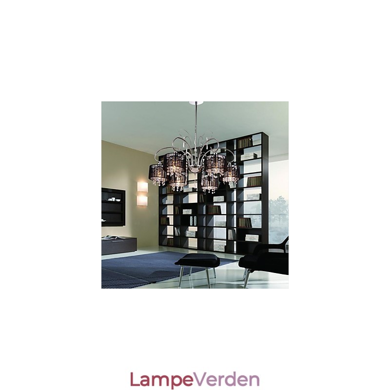 Moderne moderne krystal krom metal lysekrone