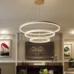Moderne tre-cirkel pendant lys fjernbetjening