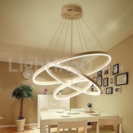 Moderne tre-cirkel pendant lys fjernbetjening