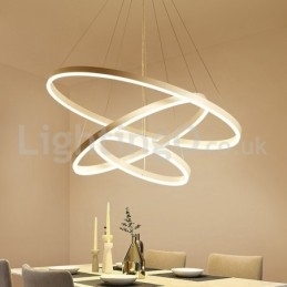 Moderne tre-cirkel pendant lys fjernbetjening
