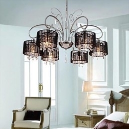 Moderne moderne krystal krom metal lysekrone