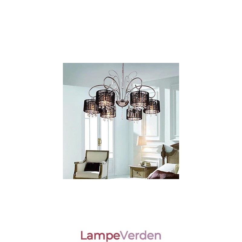 Moderne moderne krystal krom metal lysekrone
