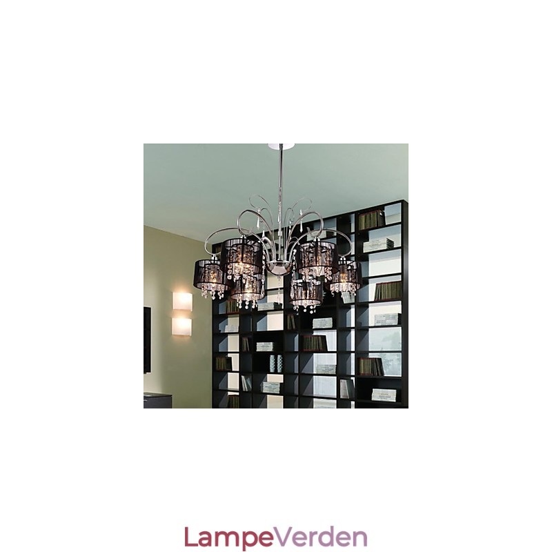 Moderne moderne krystal krom metal lysekrone