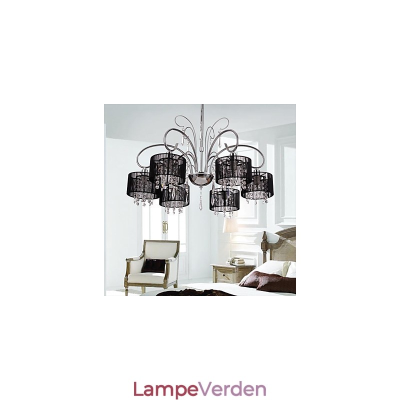 Moderne moderne krystal krom metal lysekrone