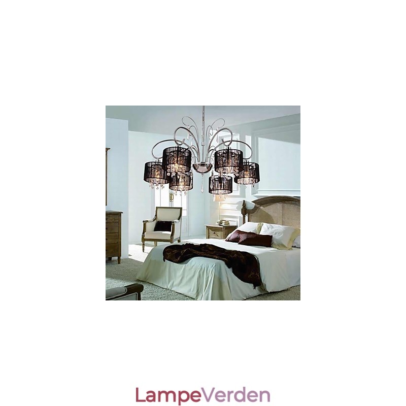 Moderne moderne krystal krom metal lysekrone