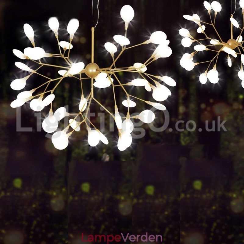 Post moderne ildfluer lysekrone