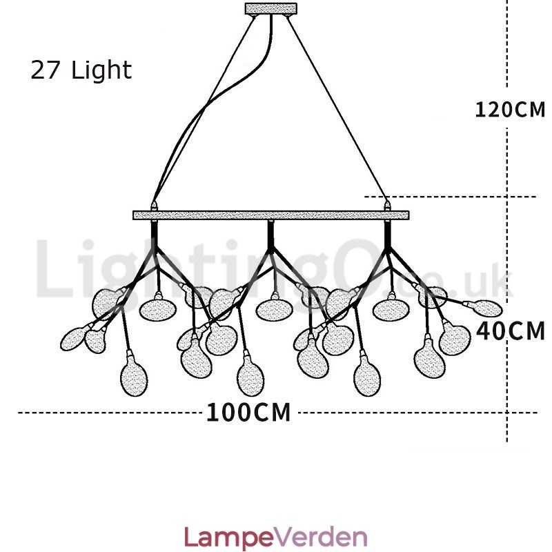 Post moderne ildfluer lysekrone