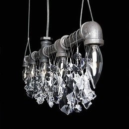 North American Style Creative 5 Light Chandeliert I Pipe Design