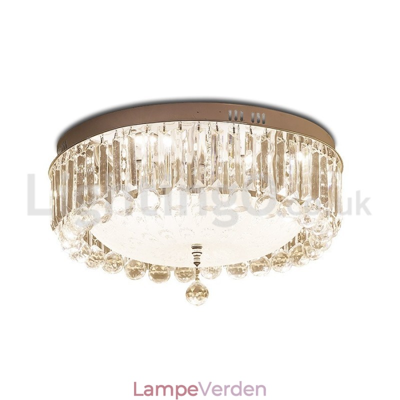 Moderne runde krystal forsænkede loftslamper