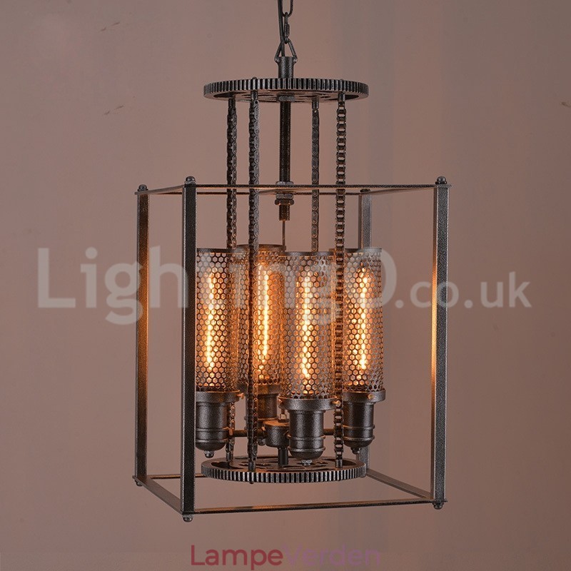 Retro Iron Gear Pendel Light Cafe