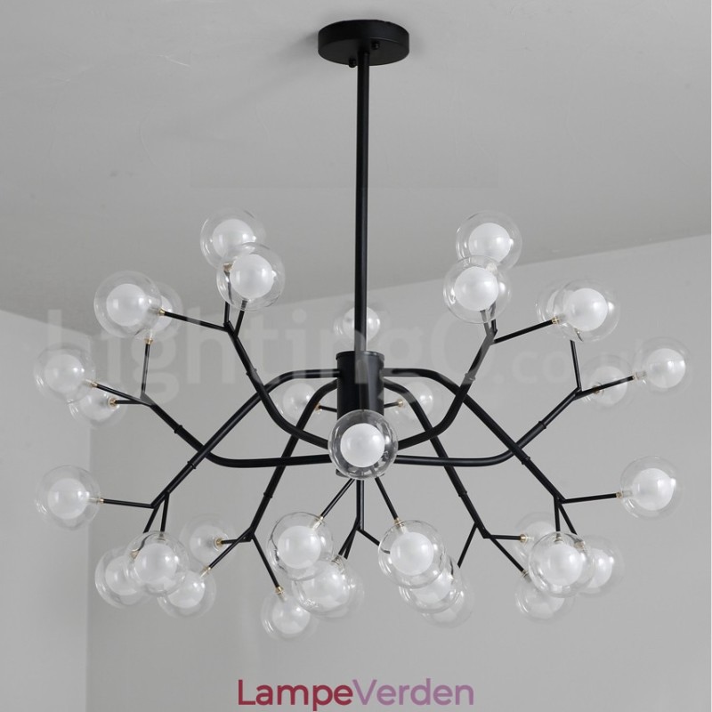 Nordic Style Magic Bean Lysekrone Lille Klar Transparent Glas Bubble Ball Lysekrone