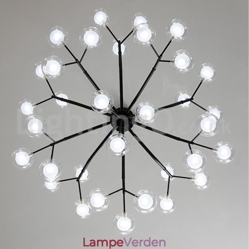 Nordic Style Magic Bean Lysekrone Lille Klar Transparent Glas Bubble Ball Lysekrone