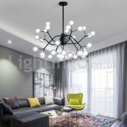 Nordic Style Magic Bean Lysekrone Lille Klar Transparent Glas Bubble Ball Lysekrone