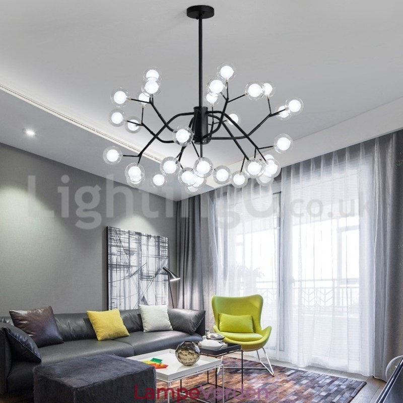 Nordic Style Magic Bean Lysekrone Lille Klar Transparent Glas Bubble Ball Lysekrone
