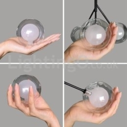 Nordic Style Magic Bean Lysekrone Lille Klar Transparent Glas Bubble Ball Lysekrone