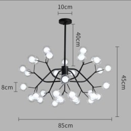 Nordic Style Magic Bean Lysekrone Lille Klar Transparent Glas Bubble Ball Lysekrone