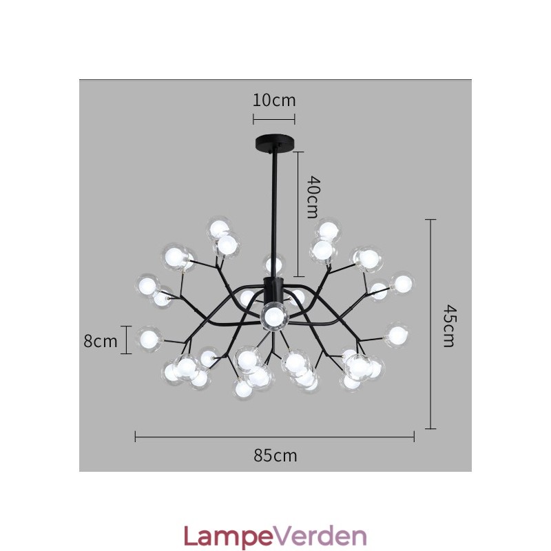 Nordic Style Magic Bean Lysekrone Lille Klar Transparent Glas Bubble Ball Lysekrone