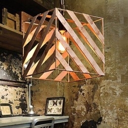 Retro jernlampe Moderne, minimalistisk industriel lysekrone