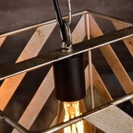 Retro jernlampe Moderne, minimalistisk industriel lysekrone