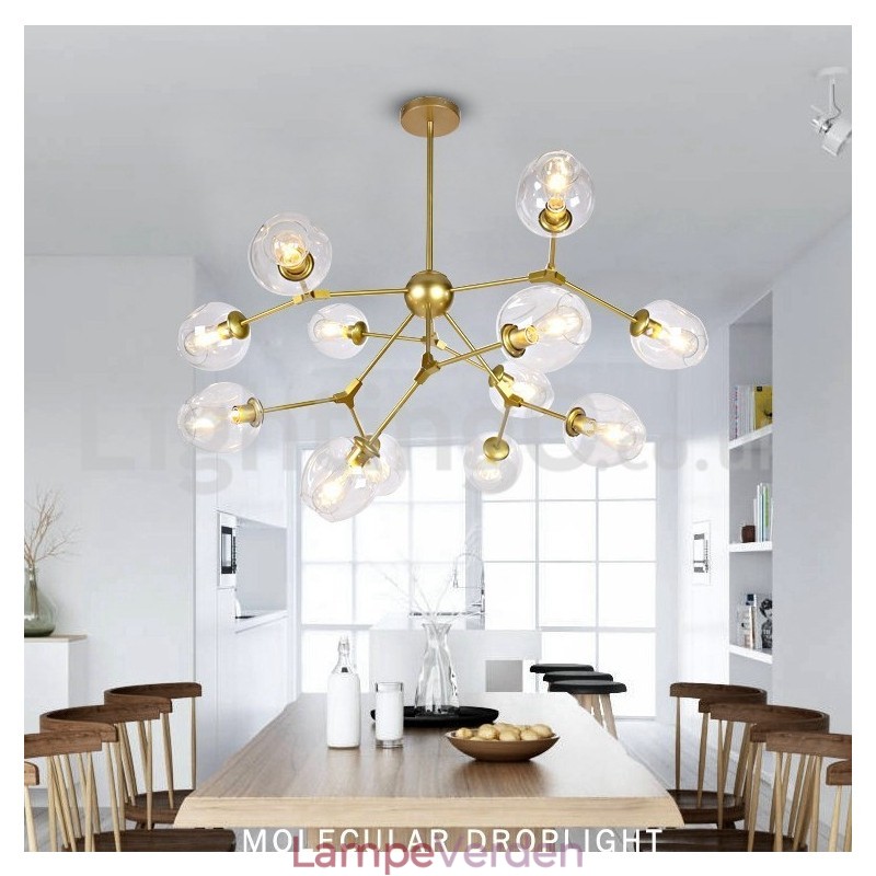 Nordic Postmodern Molecular Magic Bean Chandelier Cafe