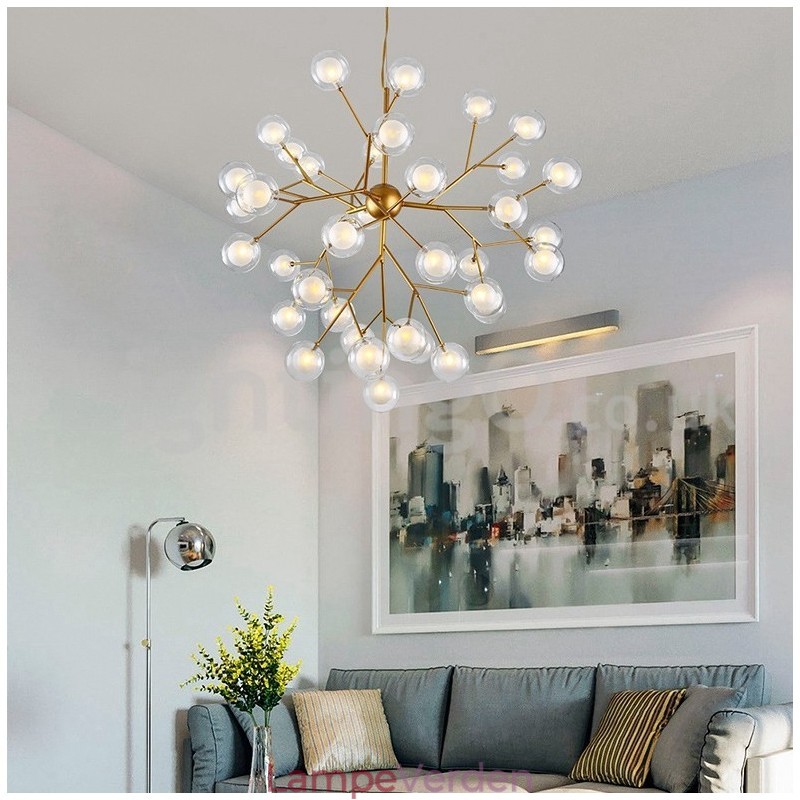 Nordisk Postmoderne Molecular Bubble Lysekrone Glaslysekrone