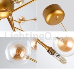 Nordisk Postmoderne Molecular Bubble Lysekrone Glaslysekrone