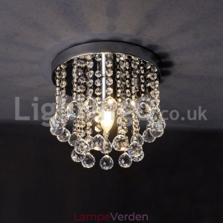 Moderne rund krystal lysekrone veranda Flush Mount Light Moderne rund krystal lysekrone veranda Flush Mount Light