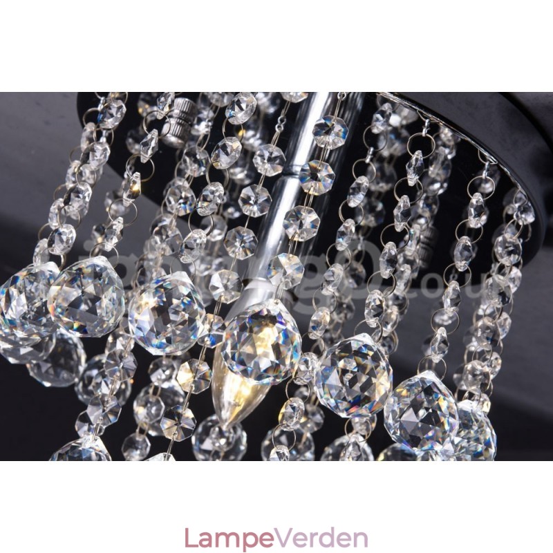 Moderne rund krystal lysekrone veranda Flush Mount Light