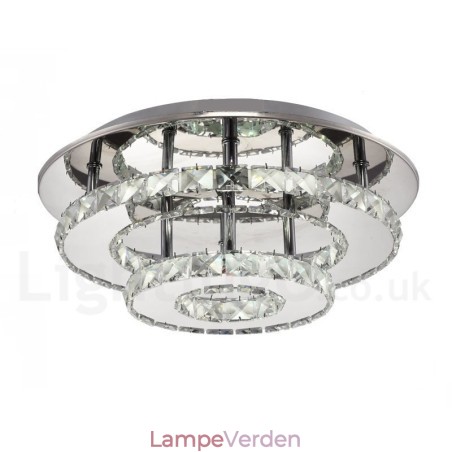 Dæmpbare moderne runde krystal forsænket loftslamper med fjernbetjening Dæmpbare moderne runde krystal forsænket loftslamper med fjernbetjening