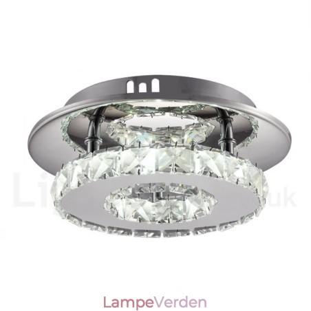 Dæmpbare moderne runde krystal forsænket loftslamper med fjernbetjening Dæmpbare moderne runde krystal forsænket loftslamper med fjernbetjening