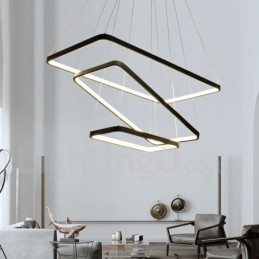 Dæmpbar pendel med fjernbetjening Moderne design tre rektangler