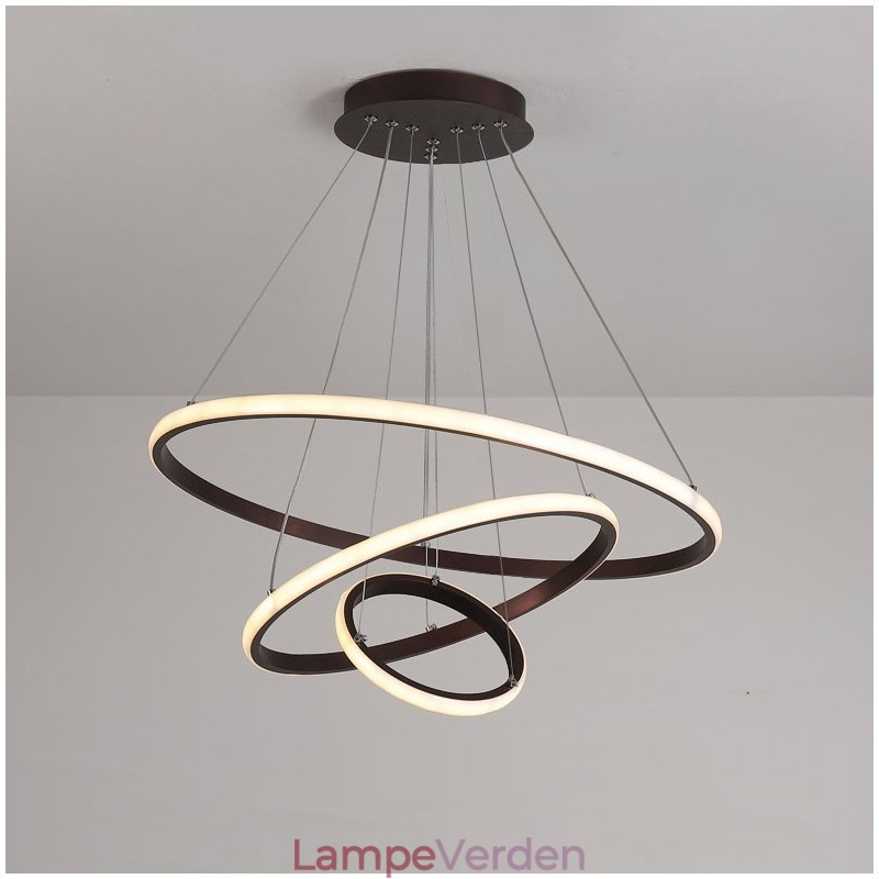 Dæmpbar Outside the Circles Light Pendel Light med fjernbetjening moderne design ringe