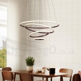 Dæmpbar Outside the Circles Light Pendel Light med fjernbetjening moderne design ringe