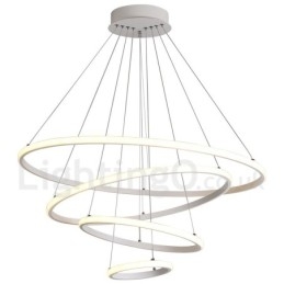 Dæmpbar Outside the Circles Light Pendel Light med fjernbetjening moderne design ringe