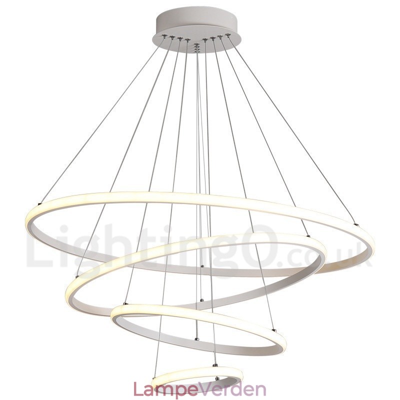 Dæmpbar Outside the Circles Light Pendel Light med fjernbetjening moderne design ringe