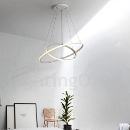 Dæmpbar Outside the Circles Light Pendel Light med fjernbetjening moderne design ringe