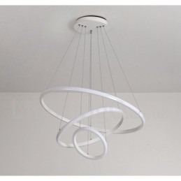 Dæmpbar Outside the Circles Light Pendel Light med fjernbetjening moderne design ringe