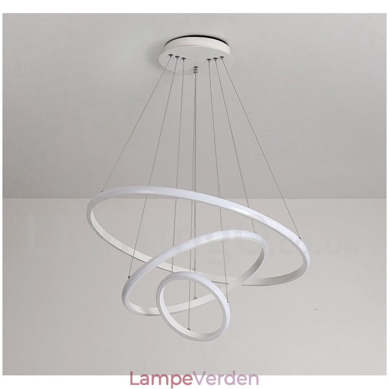 Dæmpbar Outside the Circles Light Pendel Light med fjernbetjening moderne design ringe