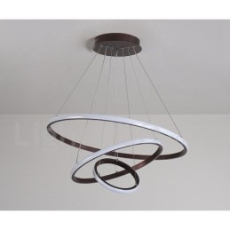 Dæmpbar Outside the Circles Light Pendel Light med fjernbetjening moderne design ringe