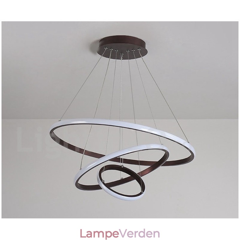Dæmpbar Outside the Circles Light Pendel Light med fjernbetjening moderne design ringe