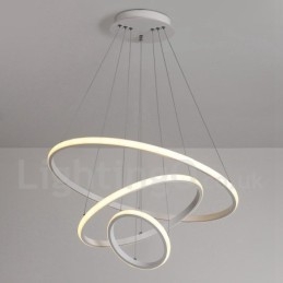 Dæmpbar Outside the Circles Light Pendel Light med fjernbetjening moderne design ringe
