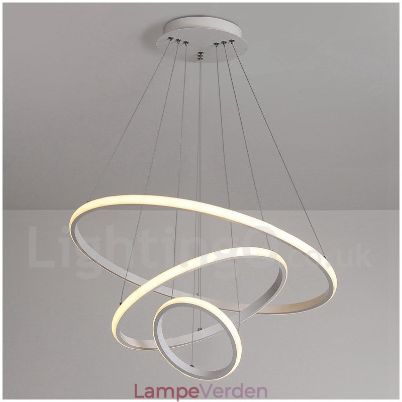 Dæmpbar Outside the Circles Light Pendel Light med fjernbetjening moderne design ringe