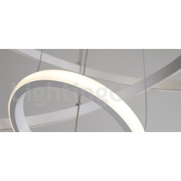 Dæmpbar Outside the Circles Light Pendel Light med fjernbetjening moderne design ringe