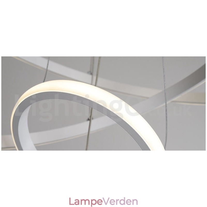 Dæmpbar Outside the Circles Light Pendel Light med fjernbetjening moderne design ringe