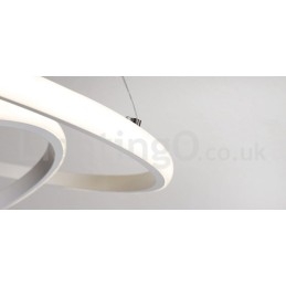 Dæmpbar Outside the Circles Light Pendel Light med fjernbetjening moderne design ringe