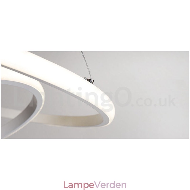 Dæmpbar Outside the Circles Light Pendel Light med fjernbetjening moderne design ringe